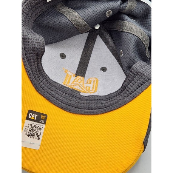 Cat Caterpillar Nascar Racing Adjustable Baseball Hat - Gray / Yellow - New! - Picture 6 of 6